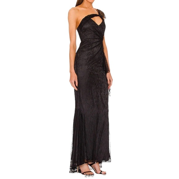 Michael Costello Black Lace Maxi Dress - Picture 2 of 16